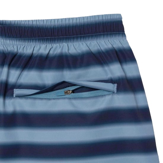 Lacoste Mens Striped Swimming Trunks (Blue) - Image 3