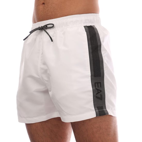Emporio Armani Heren Logo Getapete Zwemshort (Wit) - Image 3