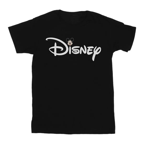 Disney Heren Mickey Mouse Hoofd Logo T-Shirt (Zwart) - Image 1