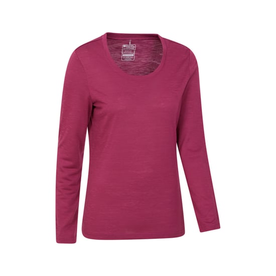 Mountain Warehouse Womens/Ladies Agra Slub Long-Sleeved Top (Berry) - Image 4