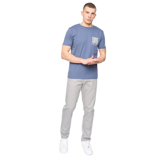 Crosshatch Mens Roysden Chinos (Light Grey) - Image 5
