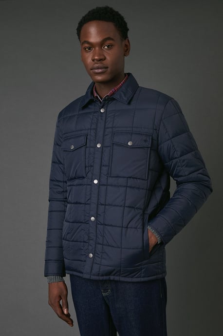 Navy Quilted Jacket - Image 2