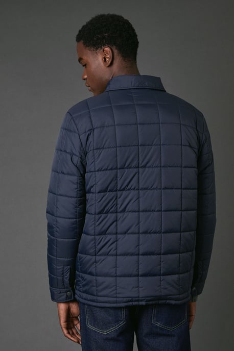 Navy Quilted Jacket - Image 3