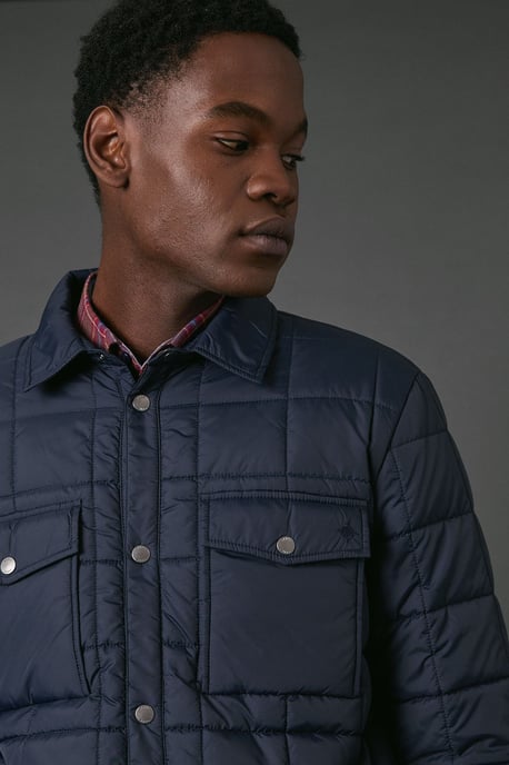 Navy Quilted Jacket - Image 5