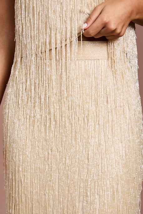 Fringe Embellished Midi Skirt - Image 4
