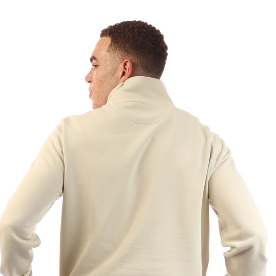 Men's Gant Shield Half-Zip Sweatshirt in Beige - Image 3