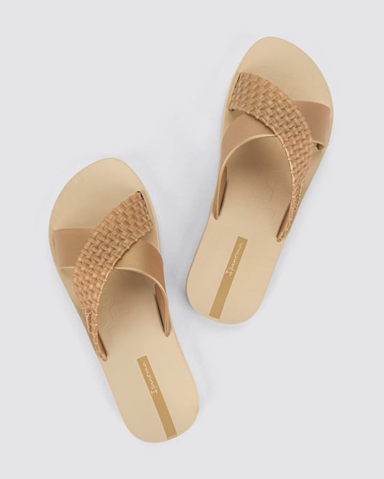 IPANEMA WOMENS SENSE SLIDE FEM BEIGE/GOLD - Image 3