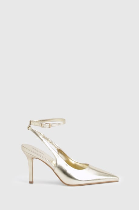 Wide Fit High Heel Ankle Strap Court Shoes - Image 3