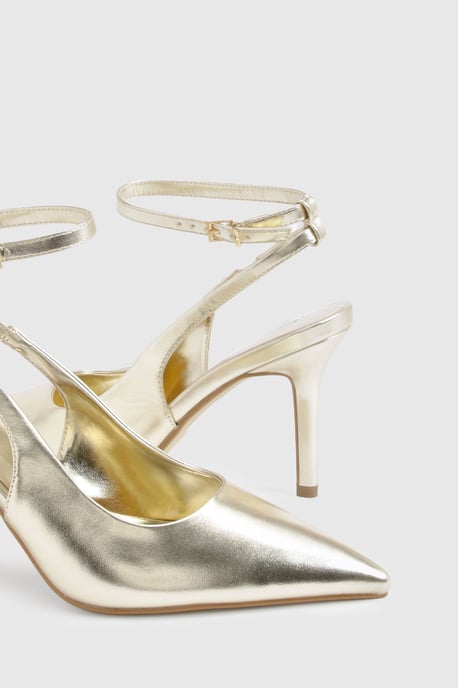 Wide Fit High Heel Ankle Strap Court Shoes - Image 6
