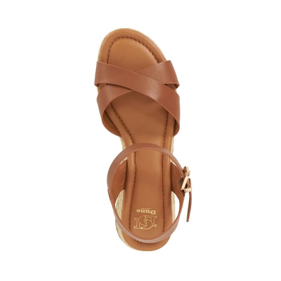 Dune Ladies Littleton - Leather Raffia Flatform Sandals - Image 4