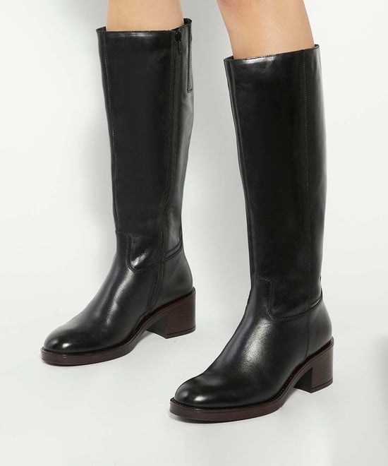 Dune Ladies Tammies - Leather Chunky Knee High Boots - Image 3