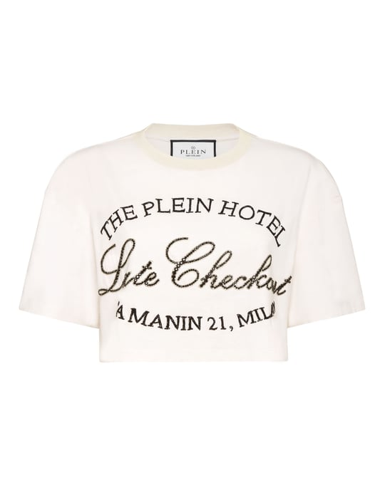 Beskuren T-shirt med kristaller vid sen utcheckning - Image 1