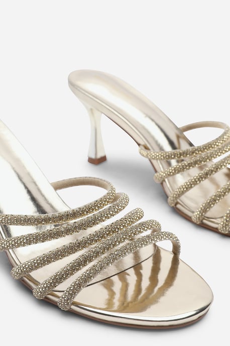 Wheres That From Womens 'Ulani' Diamante Strappy Low Heeled Mules - Image 5