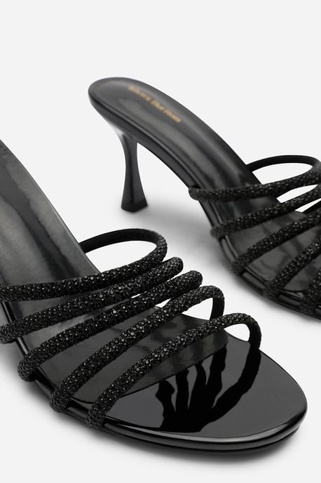 Wheres That From Womens 'Ulani' Diamante Strappy Low Heeled Mules - Image 5