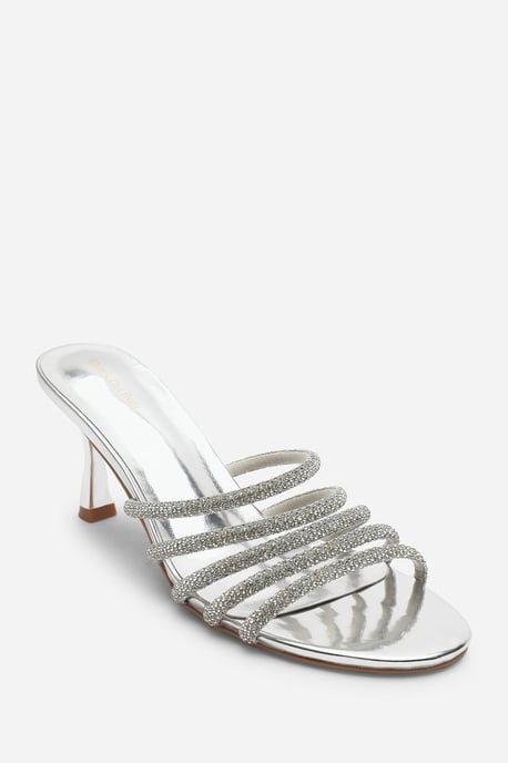Wheres That From Womens 'Ulani' Diamante Strappy Low Heeled Mules - Image 3