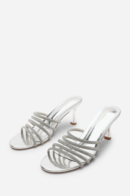 Wheres That From Womens 'Ulani' Diamante Strappy Low Heeled Mules - Image 4