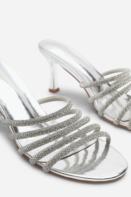 Wheres That From Womens 'Ulani' Diamante Strappy Low Heeled Mules - Image 5