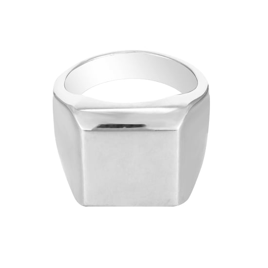 Sterling Silver Domed Square Signet Ring - Image 1