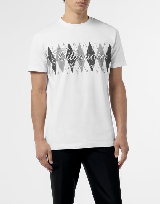 Broderad t-shirt med rund halsringning - Image 2
