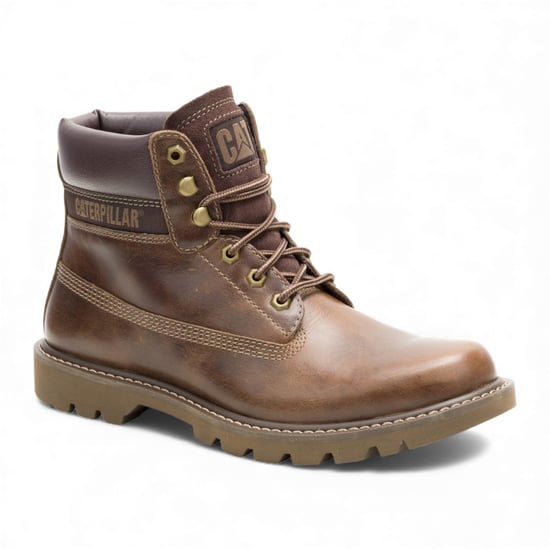 CAT (Caterpillar) Colorado 2.0 Fossil Brown Leather Hiking Ankle Boots - Image 3
