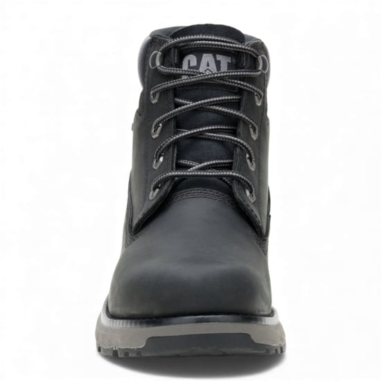 Caterpillar (CAT) Men's Pursue Black Leather Everyday Work Hiking Ankle Boots - Image 5