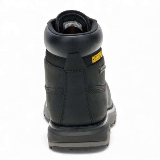 Caterpillar (CAT) Men's Pursue Black Leather Everyday Work Hiking Ankle Boots - Image 6