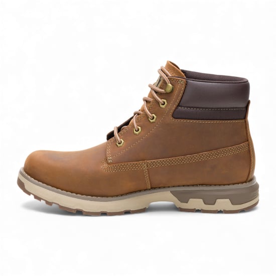 Caterpillar (CAT) Men's Pursue Brown Leather Everyday Work Hiking Ankle Boots - Image 4