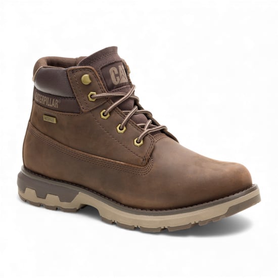 Caterpillar (CAT) Men's Pursue Dark Brown Leather Everyday Work Hiking Ankle Boots - Image 3