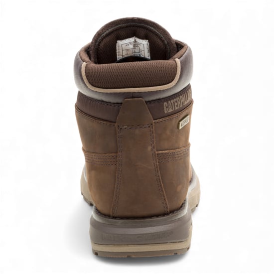Caterpillar (CAT) Men's Pursue Dark Brown Leather Everyday Work Hiking Ankle Boots - Image 6