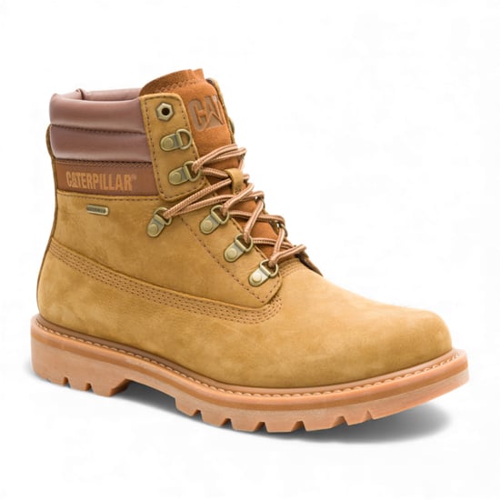 CAT (Caterpillar) Waterproof Colorado 2.0 Hiker Brown Leather Work Ankle Boots - Image 3