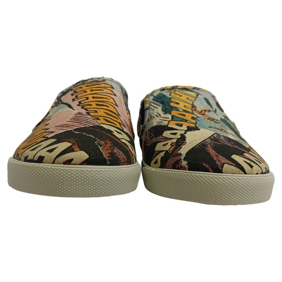 Celine Comic-Print Slip-on Sneakers in Multicolor Canvas - Image 3