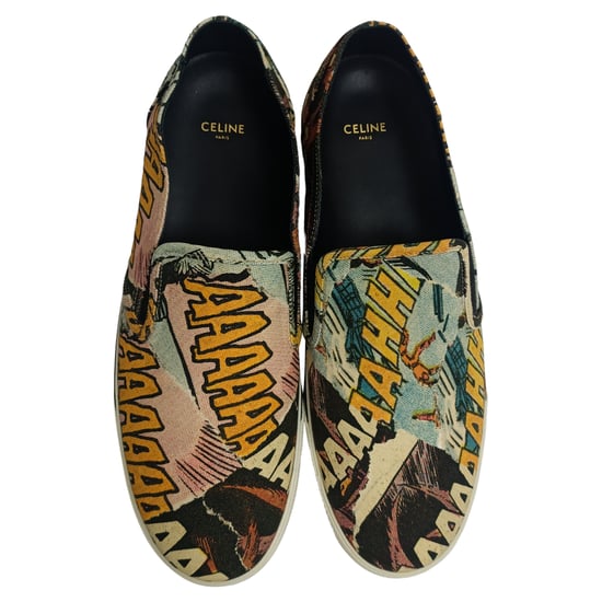 Celine Comic-Print Slip-on Sneakers in Multicolor Canvas - Image 6