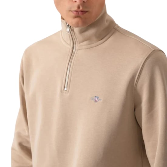 GANT Mens Sweatshirt Embroidered Shield Half Zip Pullover Winter Jumper - Image 3