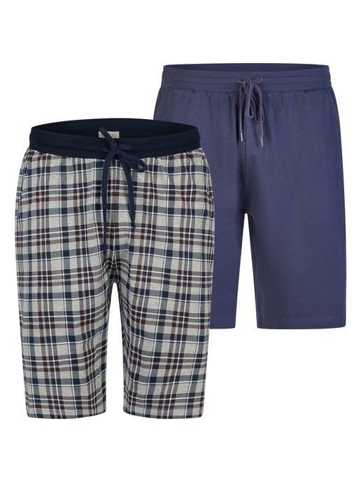 Phil & Co. Berlin Heren Pyjama korte broek Gezellige klassiekers 2-Pack Slaapshorts, pyjama's, - Image 1