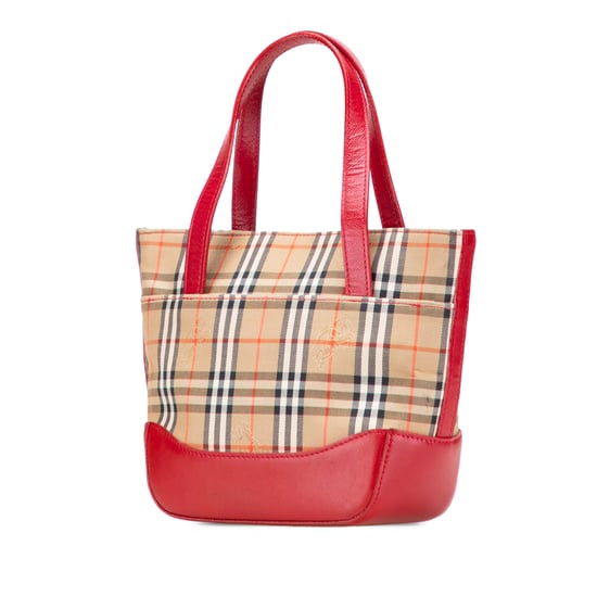 Vintage Plaid Leather Tote - Image 2