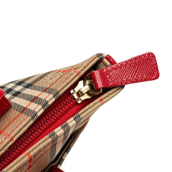 Vintage Plaid Leather Tote - Image 6