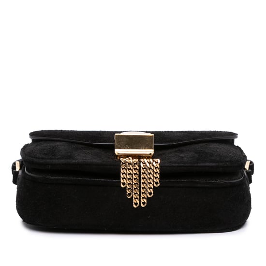 Suede Crossbody Bag With Tassel - Image 3