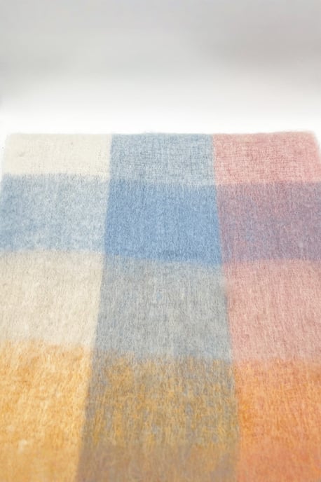Pastel Check Print Scarf - Image 3