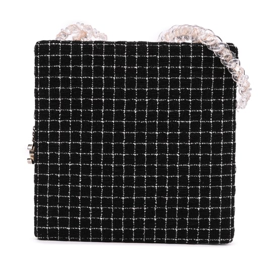 Chain Tweed Shoulder Bag - Image 1