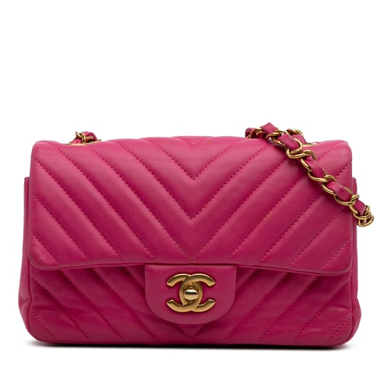 Mini Flap Chevron Quilted Bag - Image 1
