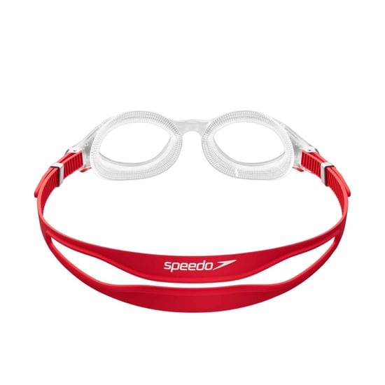 Speedo Unisex Adult 2.0 Biofuse Swimming Goggles (Clear/Red) - Image 2