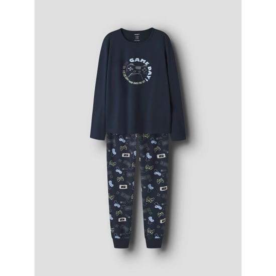 Name It Jongens pyjama set nkmnightset donkerblauw/gamer print - Image 2