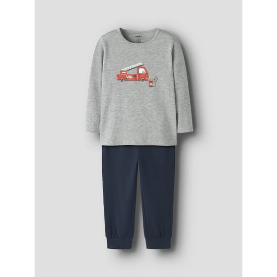 Name It Jongens pyjama set nmmnightset brandweer grijs/donkerblauw - Image 2