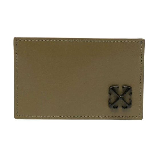Off-White Jitney Leren Kaart Houder (Militair Groen) - Image 1