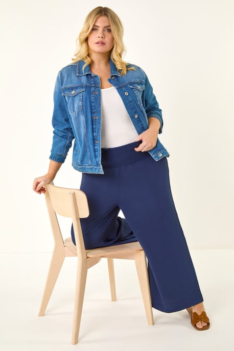 Curve Shirred Wide Leg Trouser - Image 1