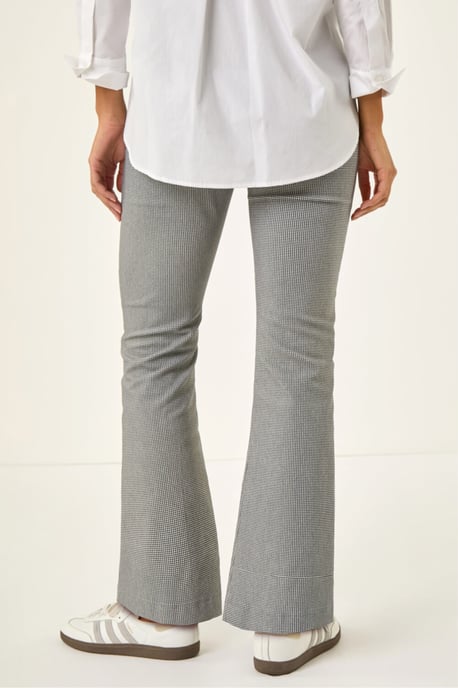 Dogtooth Stretch Wide Leg Trouser - Image 3