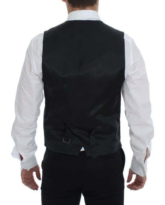 Grijze Pinstripe Gilet Klassieke Pasvorm - Image 4