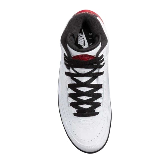 Nike Heren Air Jordan 2 Retro Leren Trainers (Wit, Rood) - Image 4