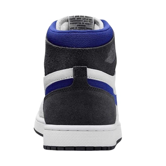 Nike Dames/Dames Air Jordan 1 Leren Trainers (Wit/zwart/blauw) - Image 2