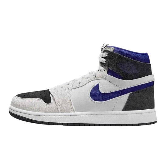 Nike Dames/Dames Air Jordan 1 Leren Trainers (Wit/zwart/blauw) - Image 3